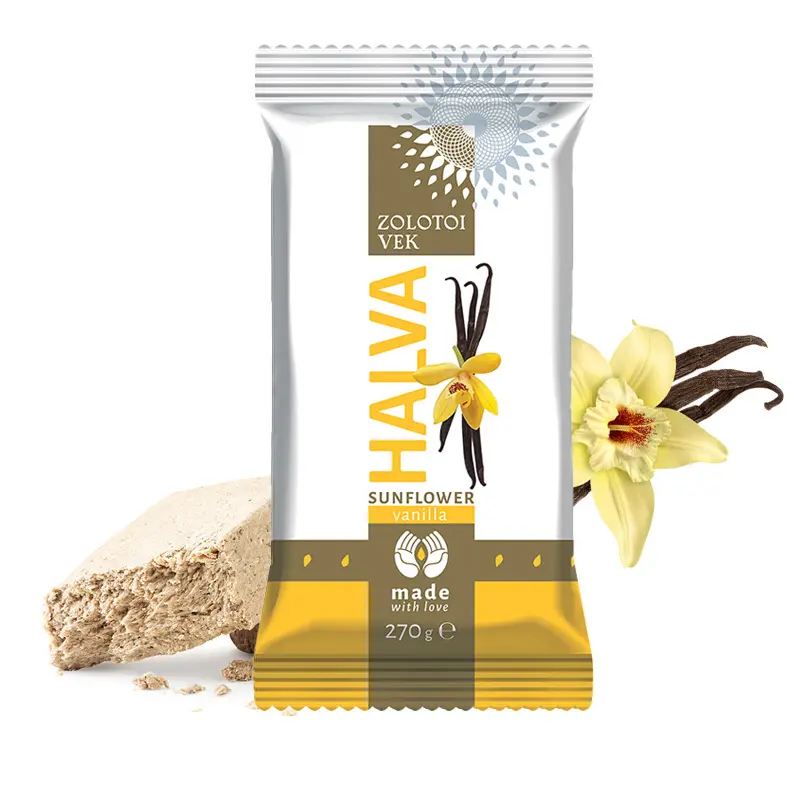 Chałwa słonecznikowa "Złoty wiek" Waniliowa 270g